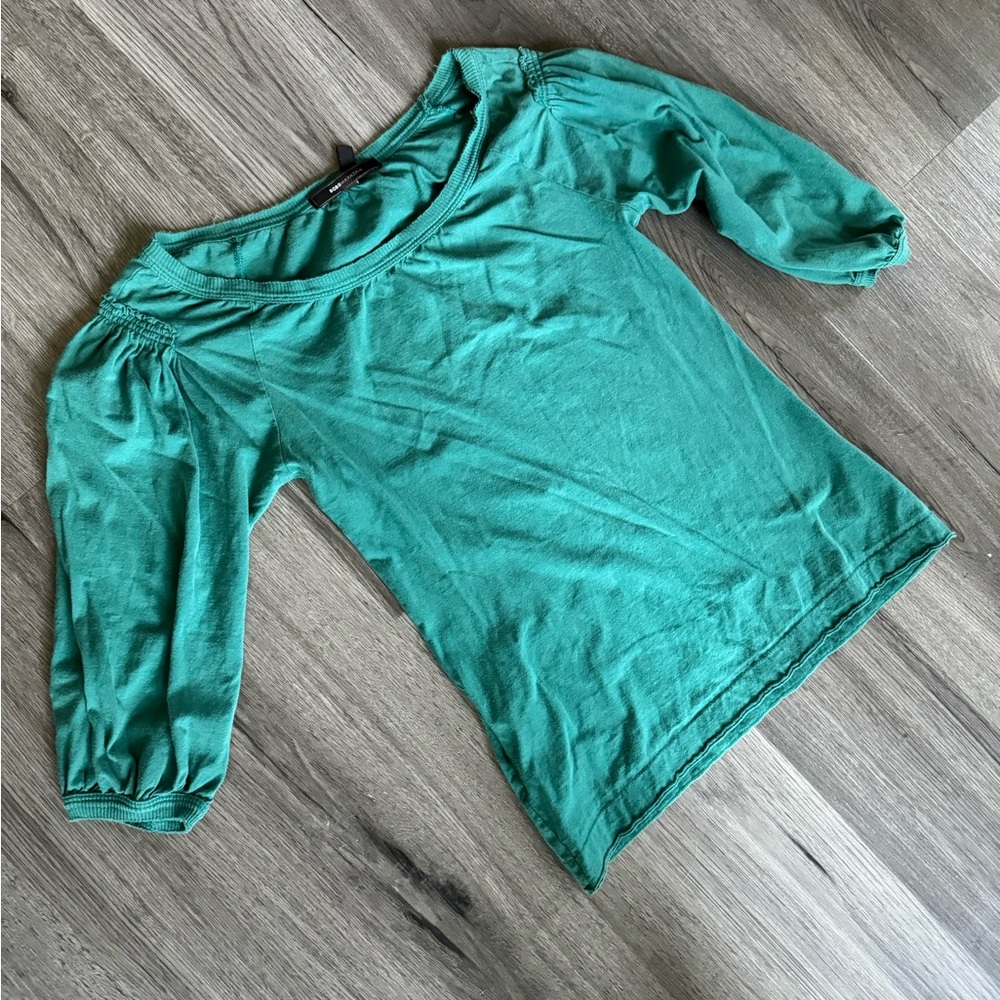 BCBG AQUA 3/4 SLEEVE TOP COMFY BASIC